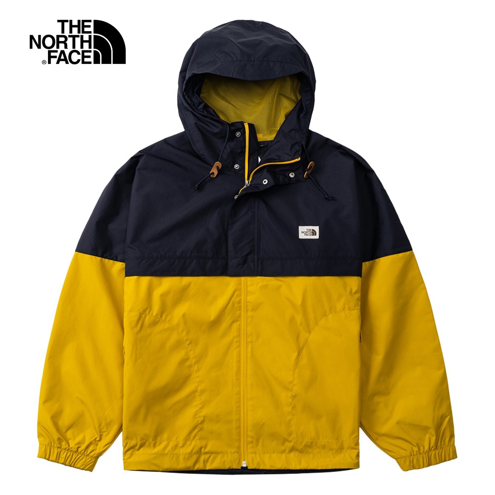 The North Face 男 防風連帽外套 藍黃撞色 NF0A5AZM0ZE【GO WILD】