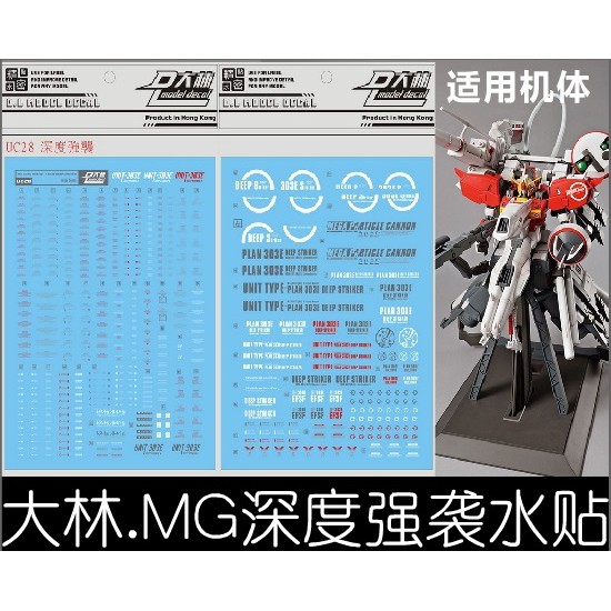 【Max模型小站】大林水貼 (UC28) MG 1/100 EX-S EXS 深境打擊(2張)