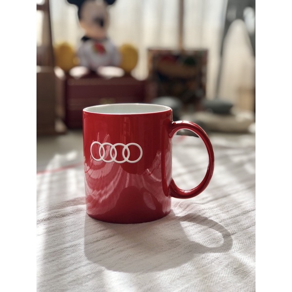 Audi 奧迪原廠紅色陶瓷馬克杯 - 全新品
