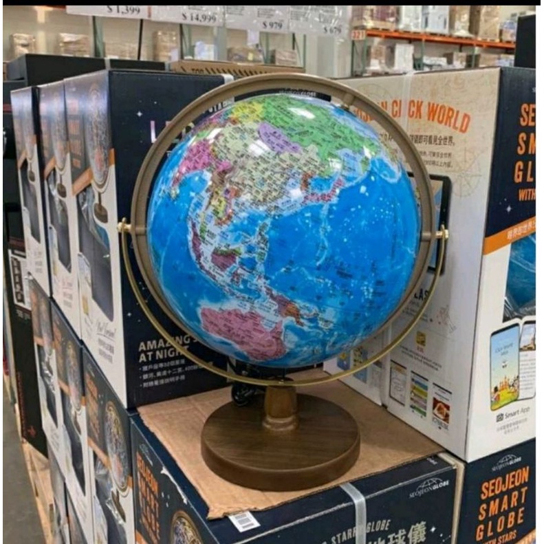 COSTCO Seojeon Globe LED 中英文星座行政地球儀 12吋《可360度旋轉》9.8成新