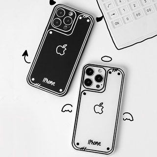 台灣出貨 日系漫畫二次元 蘋果14手機殻 霧面磨砂 iphone13 12 11 pro max SE3 xr塗鴉保護套