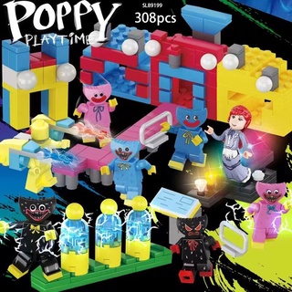 ⭐相容樂高波比的遊戲時間Poppy場景人仔帶燈光兒童小顆粒拼裝玩具 男童玩具 交換禮物 DIY玩具 波比積木
