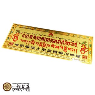 【臺灣現貨 隔日到貨】十相自在 釋迦牟尼佛消業咒牌 過門咒 燙金塑膠反光貼紙 燙金 金箔貼紙 開運 轉運 佛教 開運風水