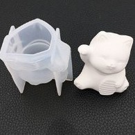 3D滴膠模具  招財貓 水晶滴膠模具 鏡面立體模具 招財貓模具