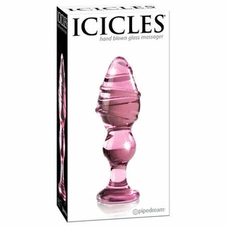 美國進口PIPEDREAM．ICICLES冰晶玻璃系列-NO.27 毒龍鑽 立體螺紋錐型後庭塞 肛塞 CR保險套情人