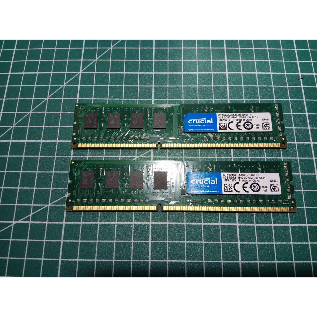 美光Crucial DDR3 1600 8G兩條