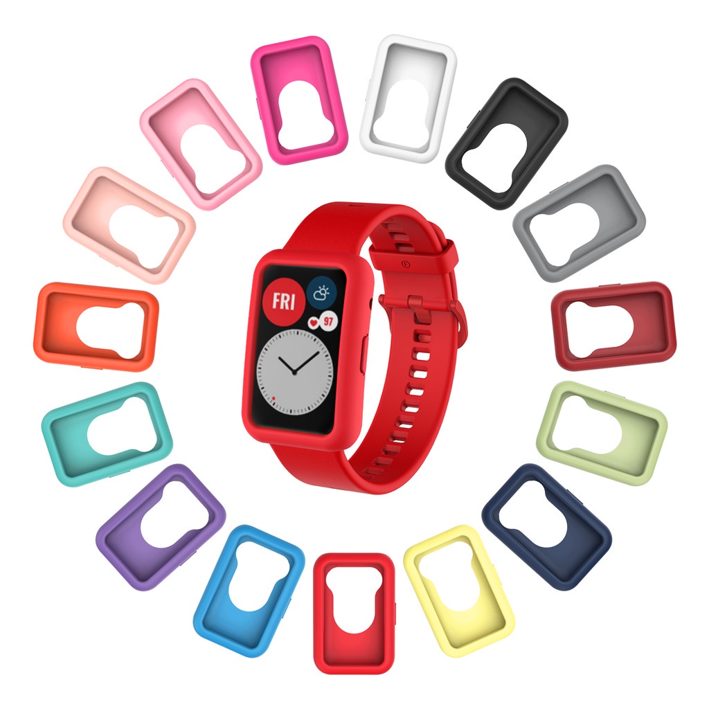 華為watch fit 矽膠殼 Huawei Watch Fit 保護殼 軟殼 半包 保護套