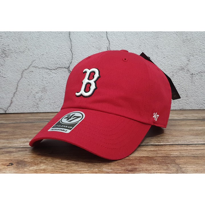蝦拼殿 47 brand MLB波士頓紅襪 紅底白字  基本款老帽棒球帽  現貨供應中 男生女生都可戴