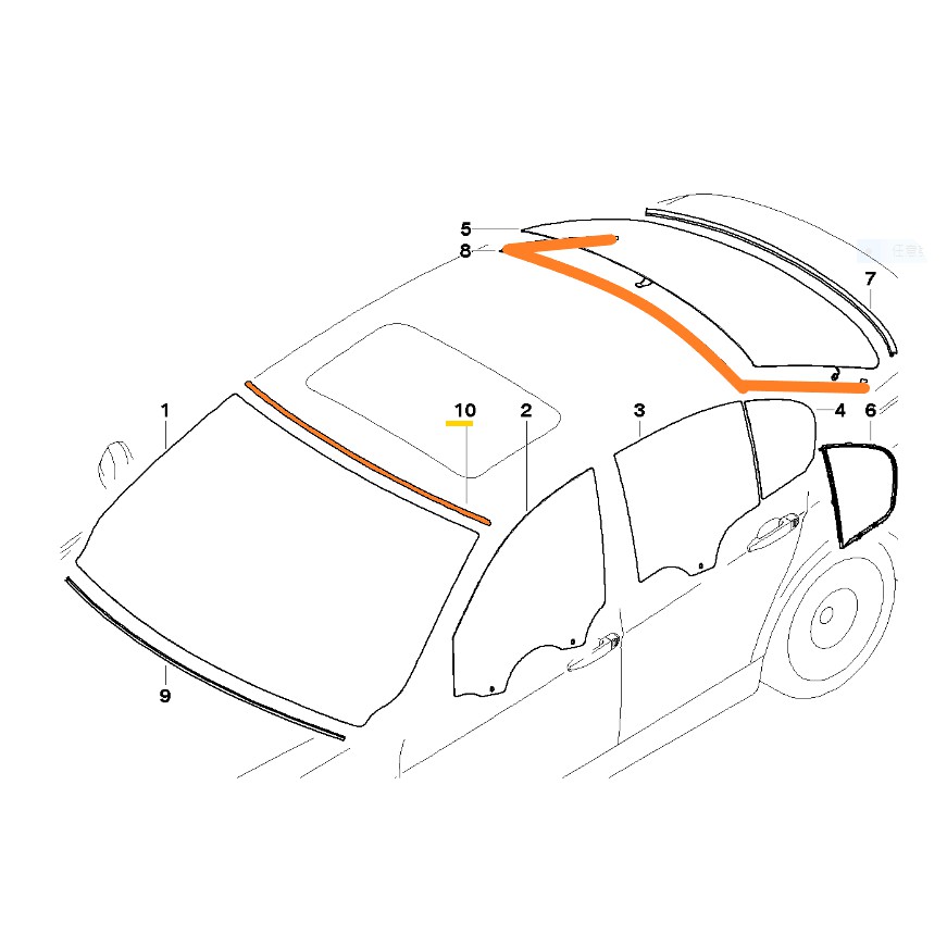 德國原廠BMW E90 E91前擋風玻璃上膠條 後擋風玻璃上膠條 上飾條 後擋下 318 320 328 330 335