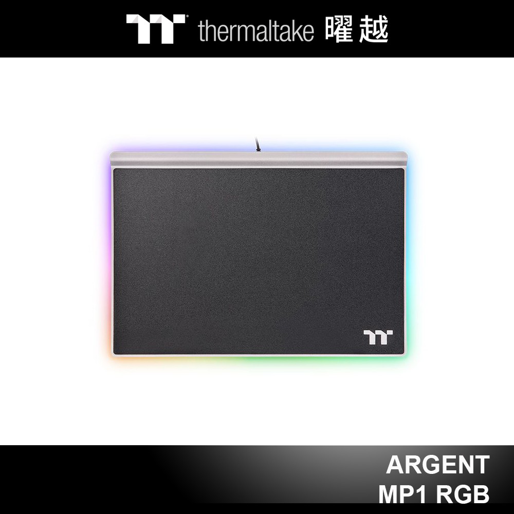 曜越 幻銀 ARGENT MP1 RGB 硬板 電競滑鼠墊 GMP-MP1-BLKHMC-01