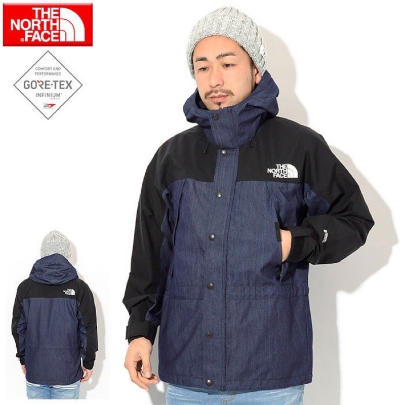 The north face 日版限定NP12032(同NP11834) gore-tex單寧藍 防水風衣外套