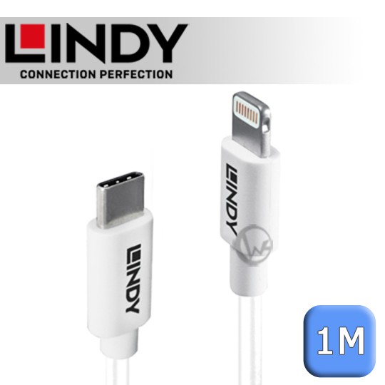 LINDY 林帝 Apple認證 USB Type-C to Lightning 傳輸線 1m (92027)
