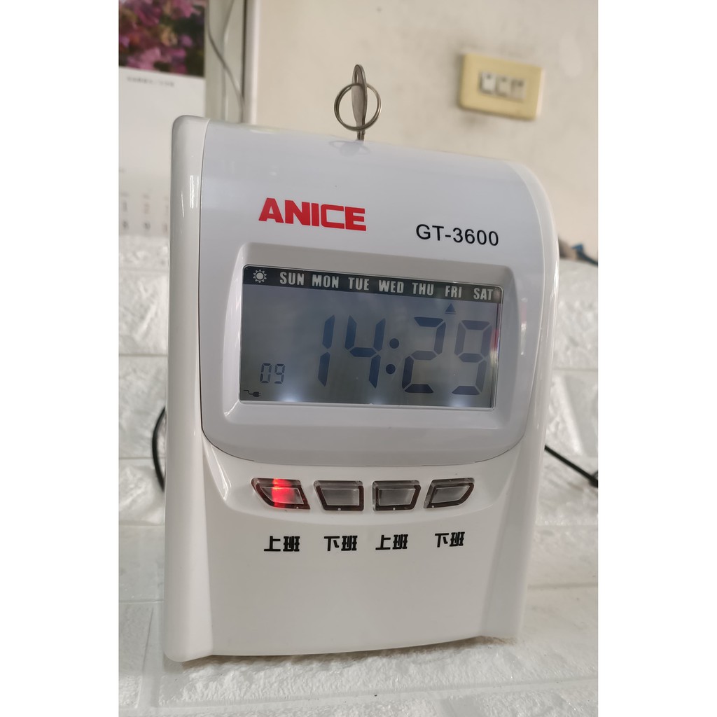 【🔥🔥二手打卡鐘】Anice GT-3600 微電腦液晶顯示四欄位專業打卡鐘