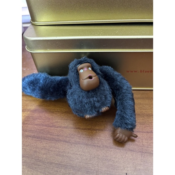 Kipling 凱浦林 正版 長臂猴 猴子 小猴 藍/灰白 吊飾 娃娃 鑰匙圈