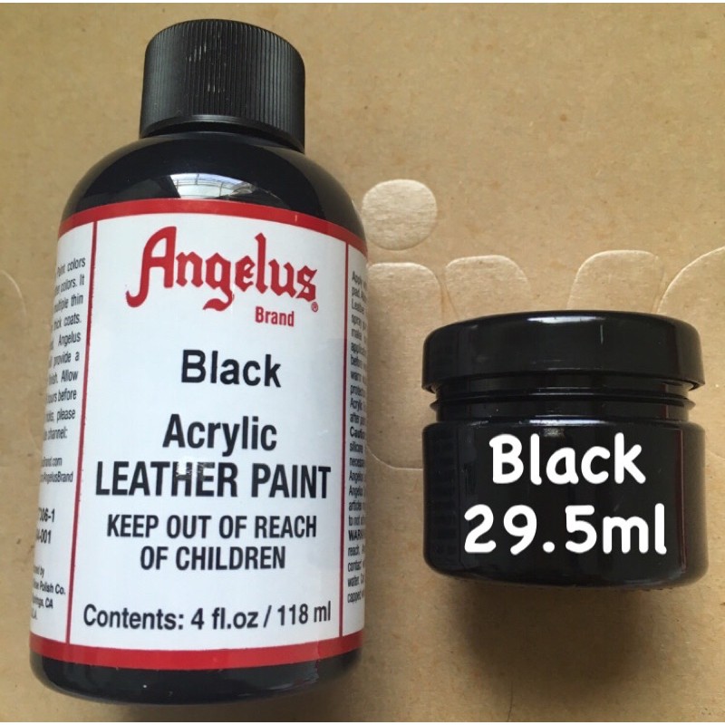 Angelus [ Black 黑 29.5ml分罐裝 ] 顏料 微亮 皮革 改色 補色 塗料 補漆 中底 客製鞋 球鞋