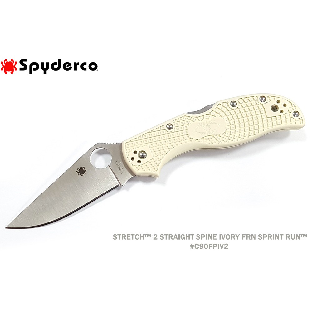 Spyderco STRETCH™ 2 象牙色FRN柄全刃折刀 - VG10鋼 【SPRINT RUN™限量版】