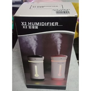 X2加濕器三合一 迷你USB家用辦公室桌面車用超聲波空氣加濕器 送USB風扇+LED燈