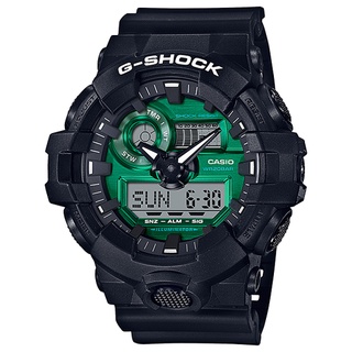 CASIO G-SHOCK 指針數位多功能運動錶潮流錶 午夜綠 GA-700MG-1ADR