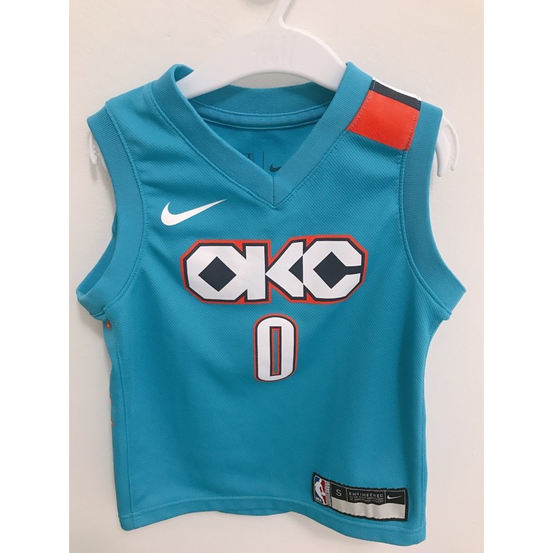 二手 / NIKE兒童球衣-NBA雷霆OKC版 Westbrook  S號4歲  99-106.5cm