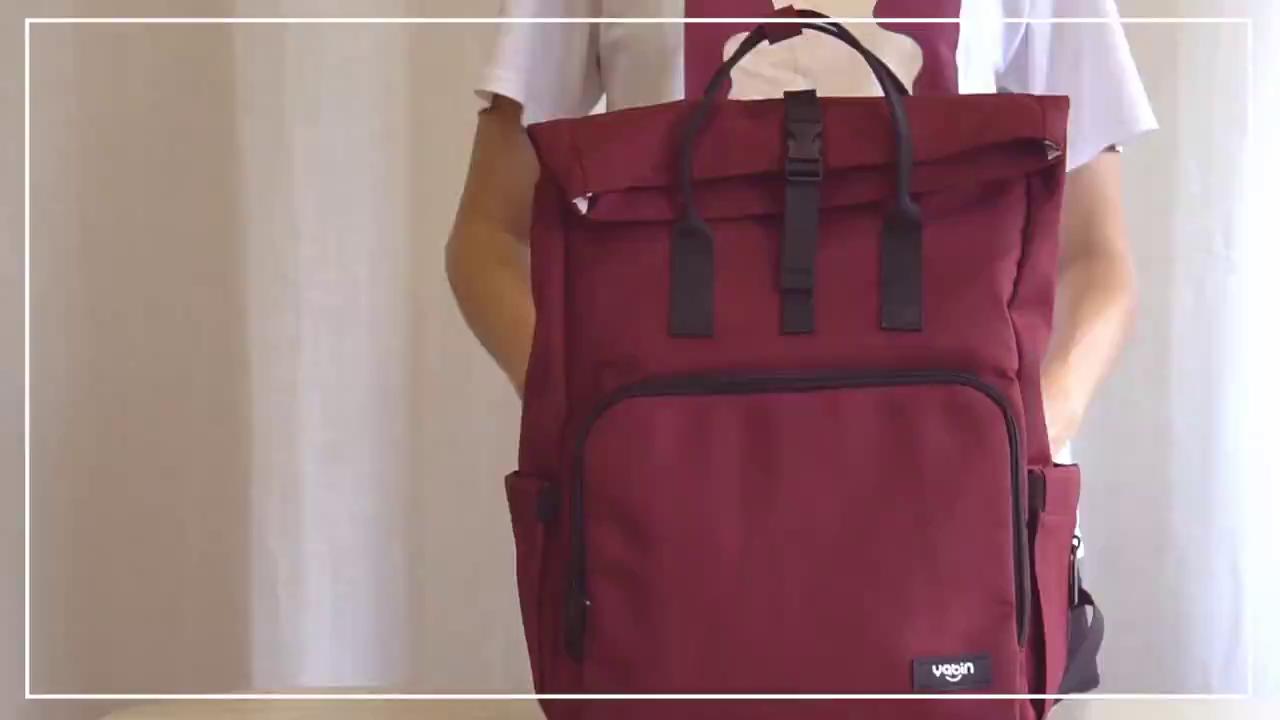 YABIN-後背包媽媽包 多分隔大容量 輕時尚後背手提包 書包 筆電包 雪倫小舖