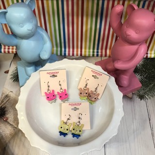 💜Princess Korea💜韓國正品GRAIN de BEAUTE&Aznavour可愛兔子格子配對💗耳針耳環鋼針