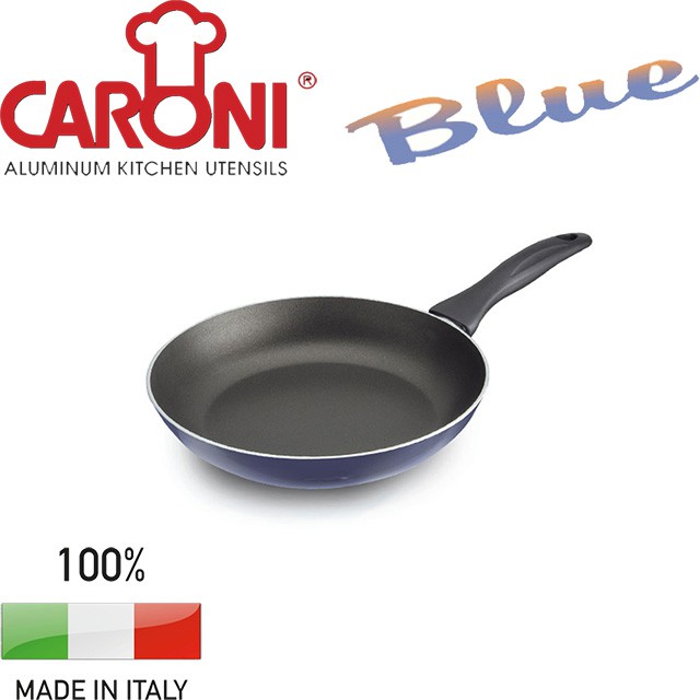 【義大利Caroni卡洛尼】 28cm 藍耀灰系列 不粘鍋 平底炒鍋 A270128 母親節禮物