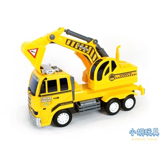 正版 臺灣好車隊-聲光怪手車 (附電池) 臺灣配音 磨輪挖土機 ST安全玩具 兒童玩具【小胡玩具(電子發票)】