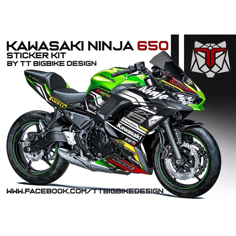 翰林🆁🅰🅲🅸🅽🅶二輪 Ninja 650R 泰國TT全車彩貼 全車彩貼 彩貼 忍者 ninja650