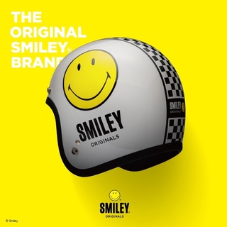 (I LOVE樂多) GALLOP x SMILEY HELMET 黃色笑臉 聯名款 3/4 半罩安全帽 白色