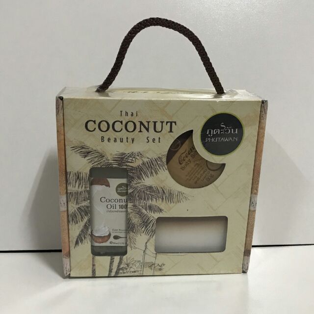 泰國coconut美容套裝 椰子油+椰子肉+香皂