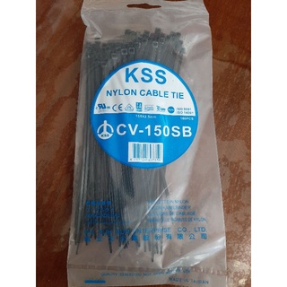 (B.C五金工具)臺灣製 KSS 凱士士 束線帶CV-150SB(黑色)尼龍紮線帶 一包100條