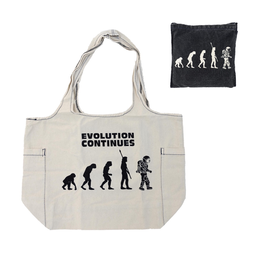 日本And Packable肩背環保購物袋-進化人  ｜戶外、環保、風格、生活