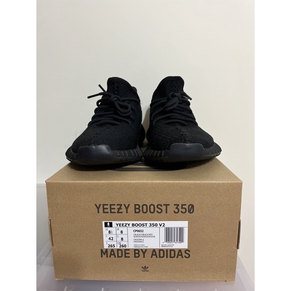 《二手鞋》9成新-YEEZY BOOST 350 V2 黑紅（CP9652)