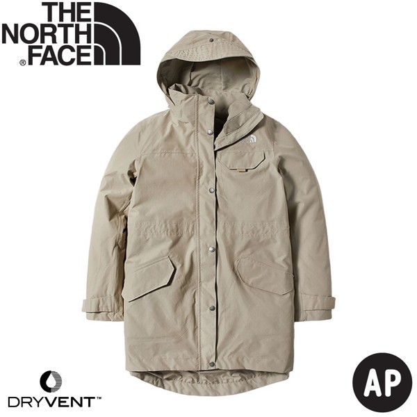 【The North Face 女 DryVent防水外套《卡其》】497C/衝鋒衣/防風外套/防水夾克/悠遊山水