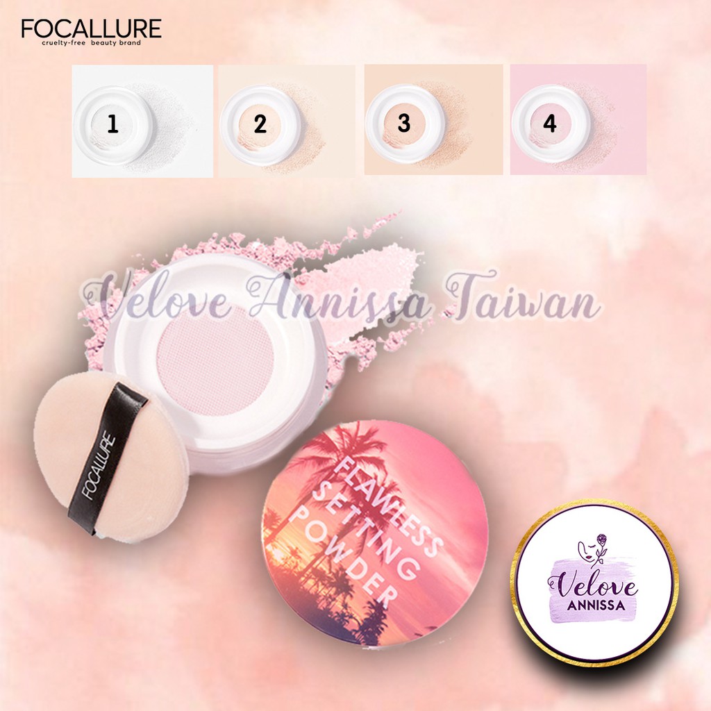 FOCALLURE Bedak Tabur Flawless Filtered Light Setting Powder