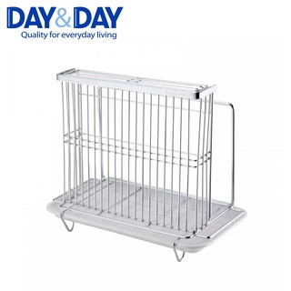 《DAY&DAY 日日》桌上型刀柄砧板架 ST3215-1 附滴水盤 304不鏽鋼 頂級鍍鉻表面防護處理 臺灣製造 免運