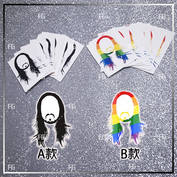 FG派對人►Steve Aoki 經典頭像 防水紋身貼 電音 派對周邊