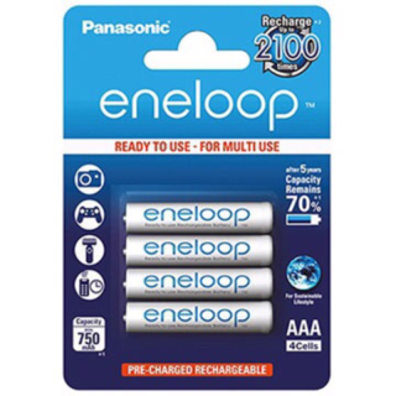 Panasonic eneloop 4號4入 低自放鎳氫充電池