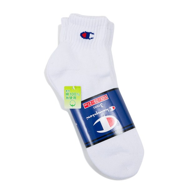 【Admonish】Champion 棉質 襪子 白色 三雙一組 運動襪 長襪 中筒襪  白色