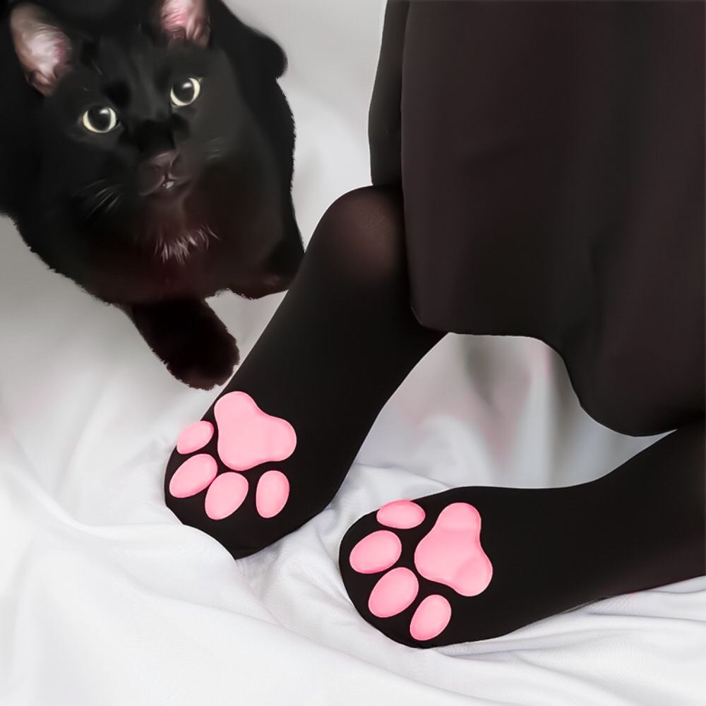 【送禮精選】3D肉球貓爪襪 | 有趣可愛貓咪過膝襪 | 柔軟新觸感 貓城世 furry情人節禮物 肉球絲襪 貓造型襪子
