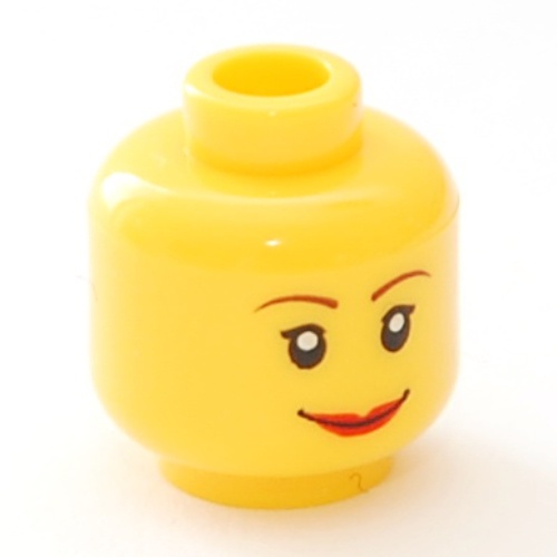 📌磚 黃色 Yellow Head 絕版人偶配件 頭 雙面印刷零件3626bpb0271 黃