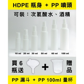 分裝瓶、HDPE瓶身，PP噴頭 可裝：次氯酸水、酒精、漂白水、不透光分裝噴瓶 含噴頭