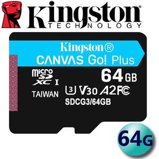 【公司貨 現貨】Kingston 金士頓 64G 64GB microSDXC TF U3 V30 A2 記憶卡 小卡