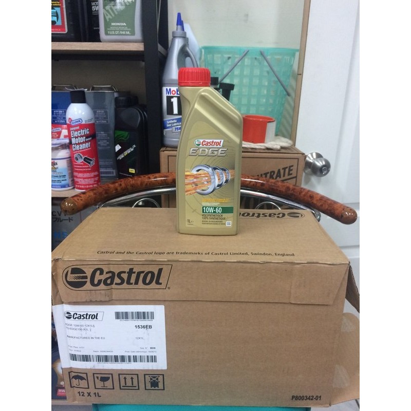 【Castrol 嘉實多】EDGE FST、10W60、全合成機油、1公升/罐、12罐/箱【引擎系統】-滿箱區