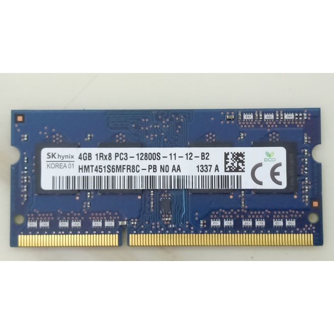 知飾家 二手良品 海力士 DDR3-12800S 4G 筆電記憶體