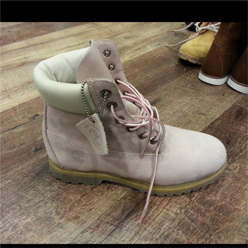 Timberland 女鞋 靴 8716R 38.5/24.5號 粉色 高筒 近全新 增高 登山靴 粉紅色 麂皮 好搭配