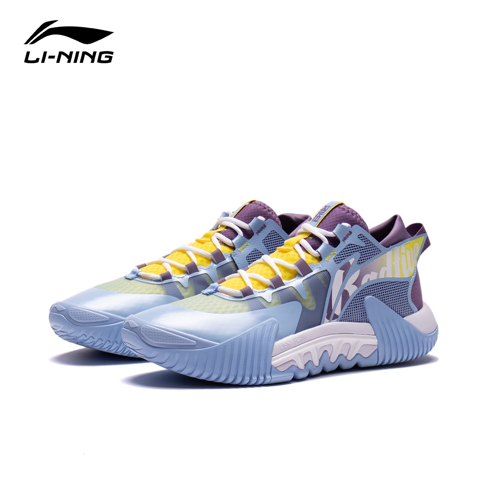 【LI-NING 李寧】反伍 BADFIVE 2 Lows 男子 輕量減震 籃球鞋  極光藍/果醬紫 ABFS003-2