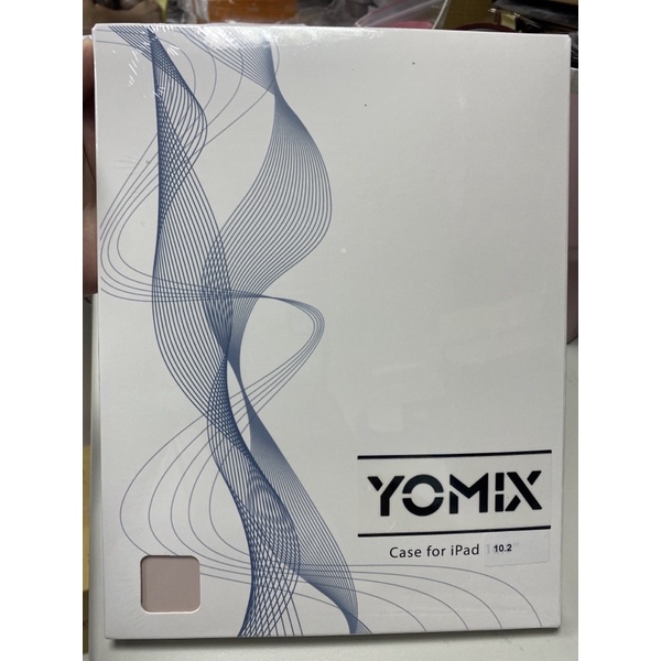 現貨-YOMIX 優迷 Apple I pad 10.2 吋 防摔三折支架帶筆槽保護套-櫻花粉+鋼化保護貼 （一組賣）