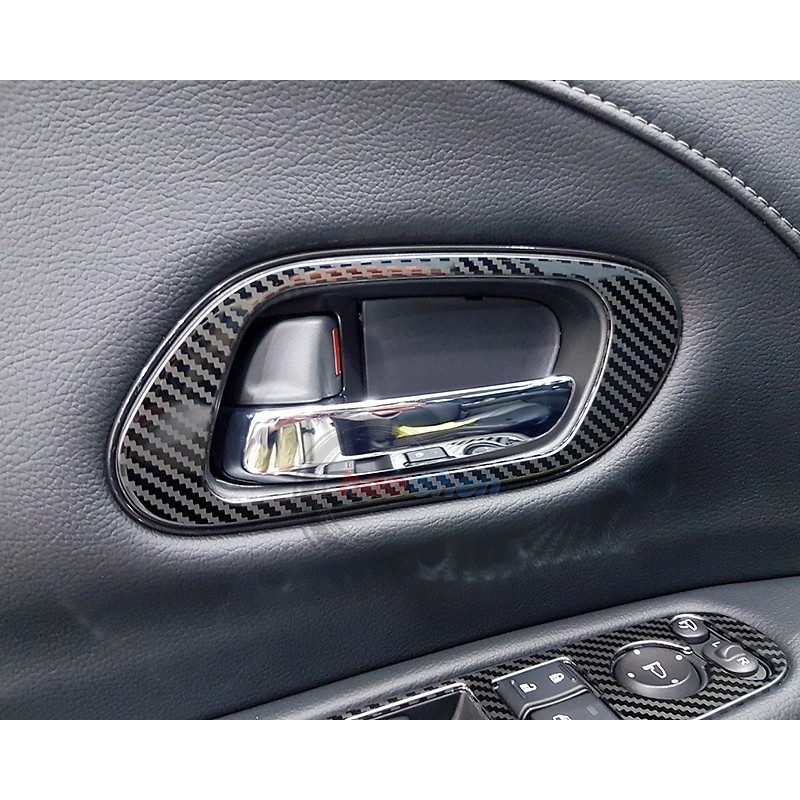 HONDA 本田 HR-V 不鏽鋼 碳纖維紋 內門碗 飾框 內門 門碗 HRV 拉手 把手 車門 內拉手框【CA163】