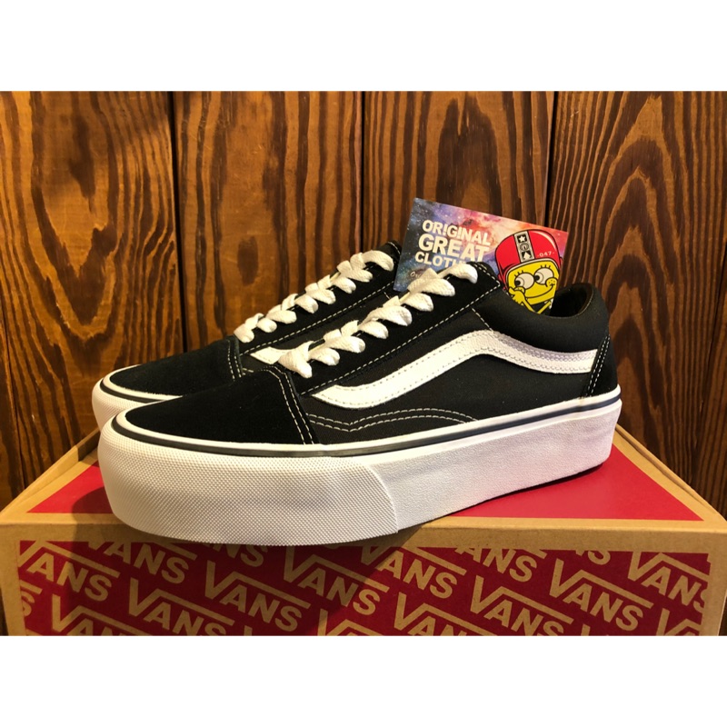 VANS OLD SKOOL PLATFOR 黑白 基本款 厚底 增高 VN0A3B3UY28